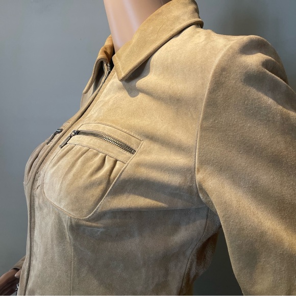 Y2K Tan Leather Banana Republic Jacket - Picture 11 of 16